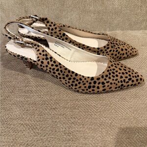 Isaac Mizrahi Brown and Black Animal Print Heels